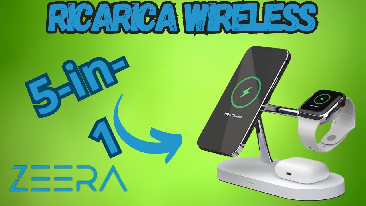 Caricabatterie Wireless Universale 15W Per IPhone, Samsung, AirPods, Con Cavo USB-C