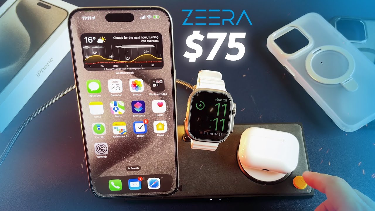 🔌ZEERA 5 in 1 MagSafe Charger for iPhone, AirPods & Apple Watch & MagSafe Cases for iPhone - Review