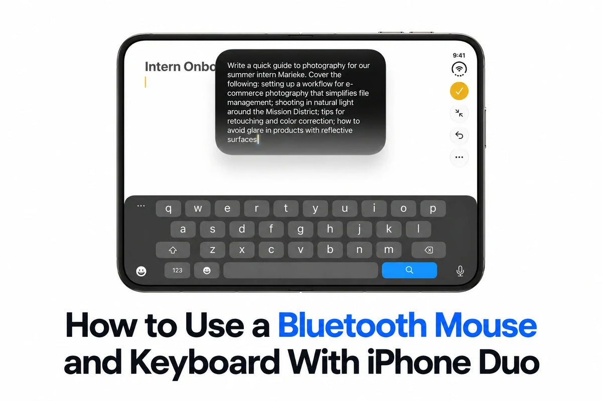 How to Use a Bluetooth Mouse and Keyboard With iPhone Duo