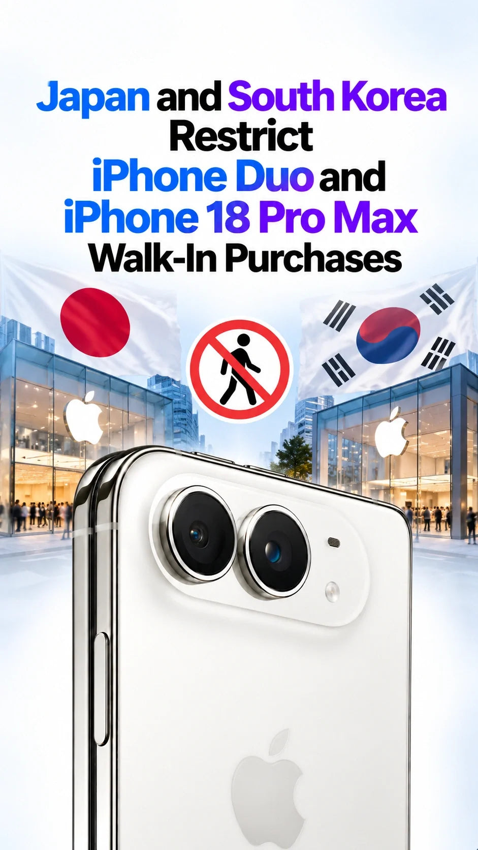 Japan and South Korea Restrict iPhone Duo and iPhone 18 Pro Max Walk-In Purchases