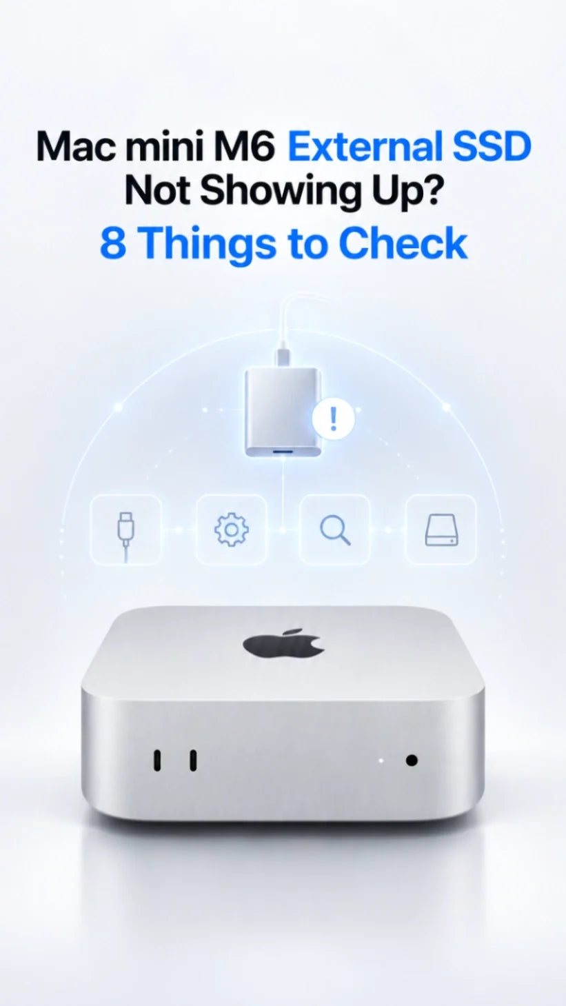 Mac mini 8GB RAM,256GB SSD,M2 不具合有り Mac mini M6で外付けSSDが表示されない時の8つの対処法