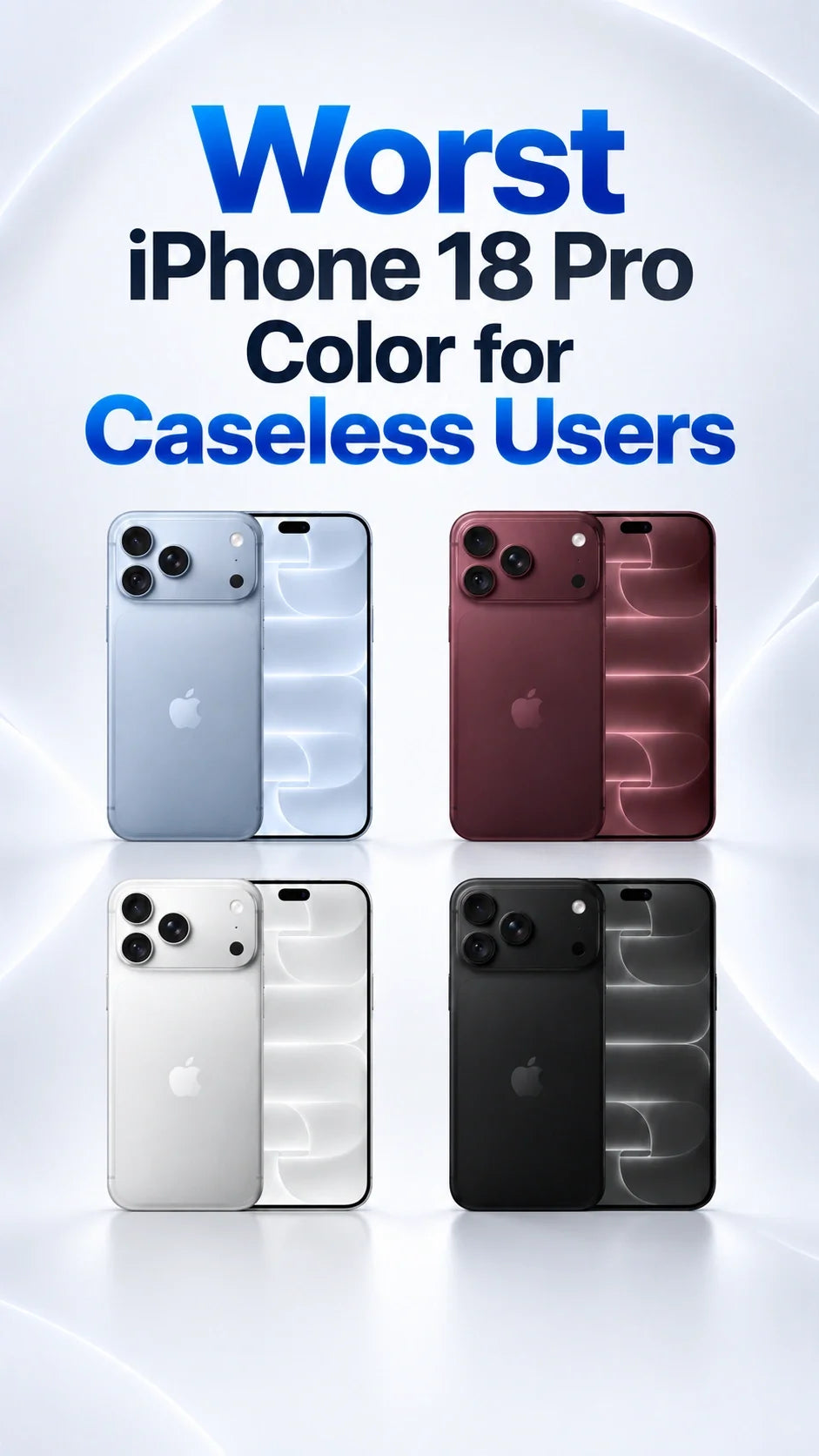 The Worst iPhone 18 Pro Color for Caseless Users: Avoid Black