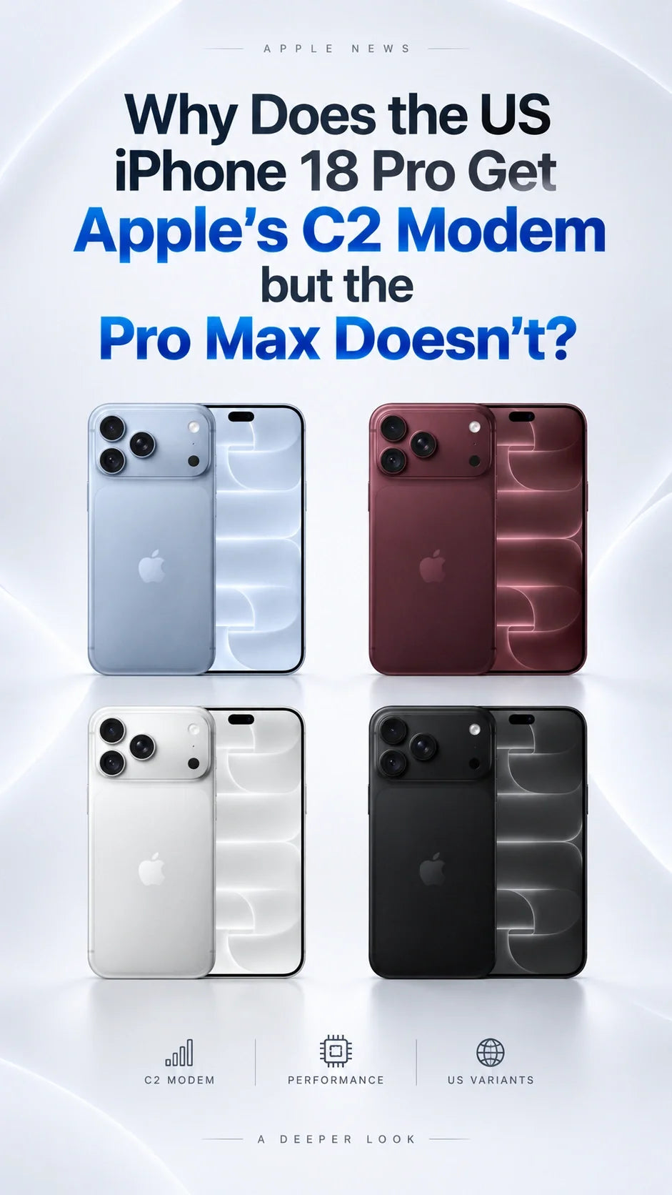 Why Does the US iPhone 18 Pro Get Apple’s C2 Modem but the Pro Max Doesn’t?
