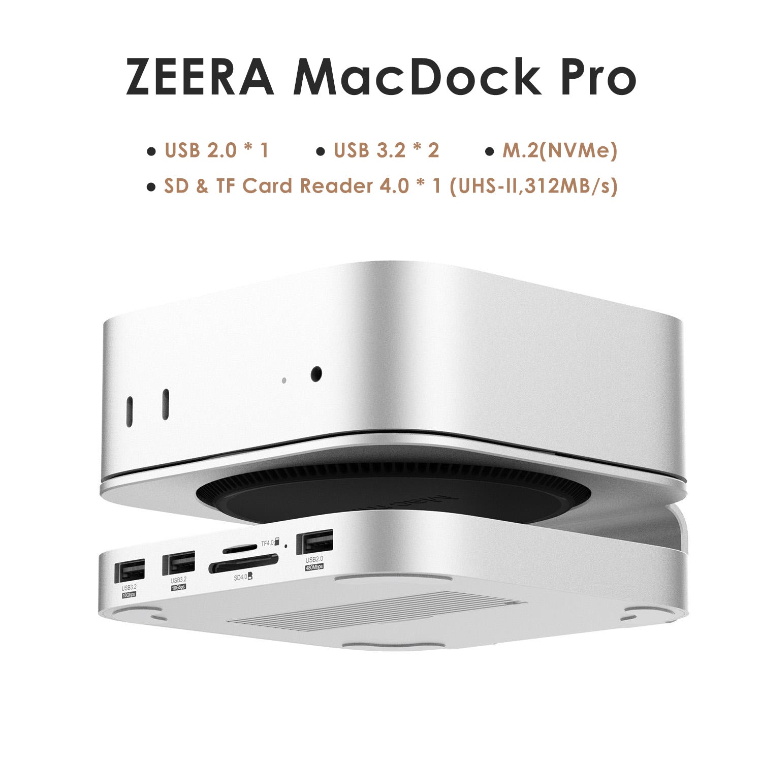 Die beste Dockingstation aus Aluminiumlegierung für den Mac Mini M4 Pro 2024: Zeera MacDock Pro