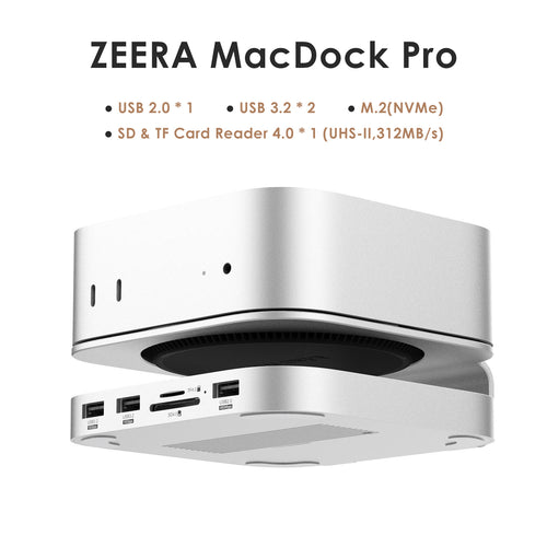 La meilleure station d'accueil en alliage d'aluminium pour Mac Mini M4 Pro 2024 : Zeera MacDock Pro
