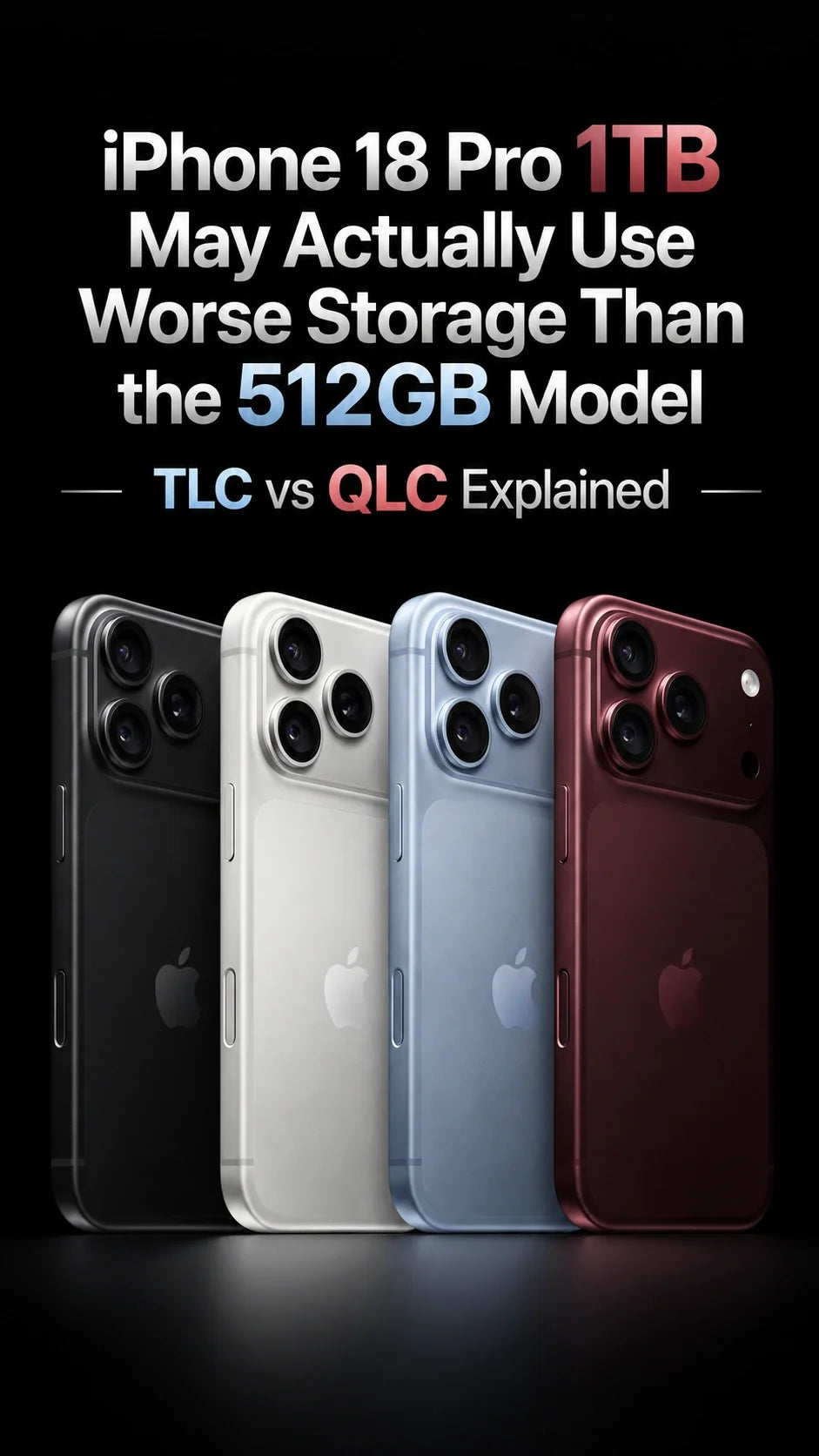 iPhone 18 Pro 1TB May Actually Use Worse Storage Than the 512GB Model — TLC vs QLC Explained