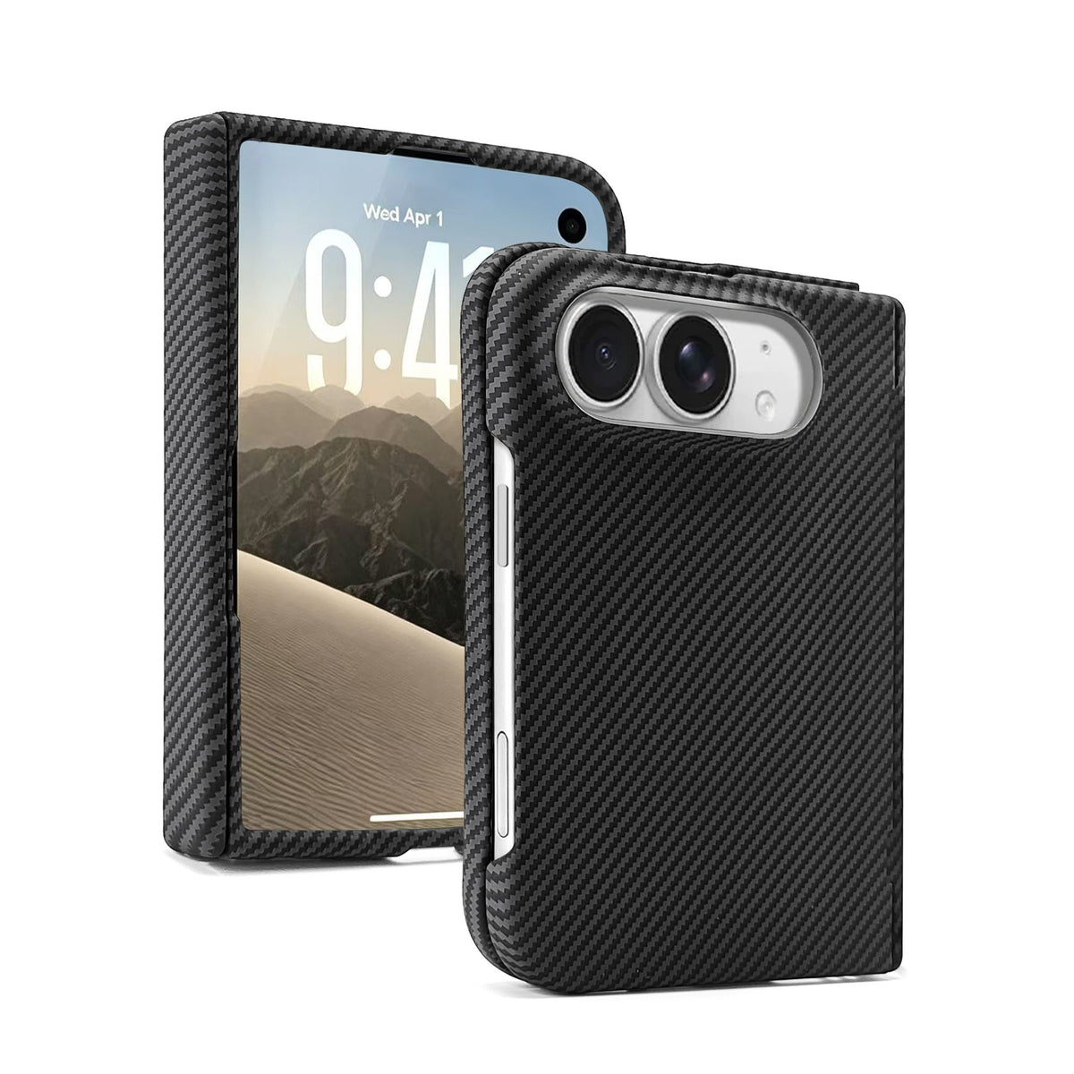ZEERA FoldKev Pro Case for iPhone Duo: Ultra-Thin Kevlar MagSafe Case with Auto-Retracting Hinge Protection