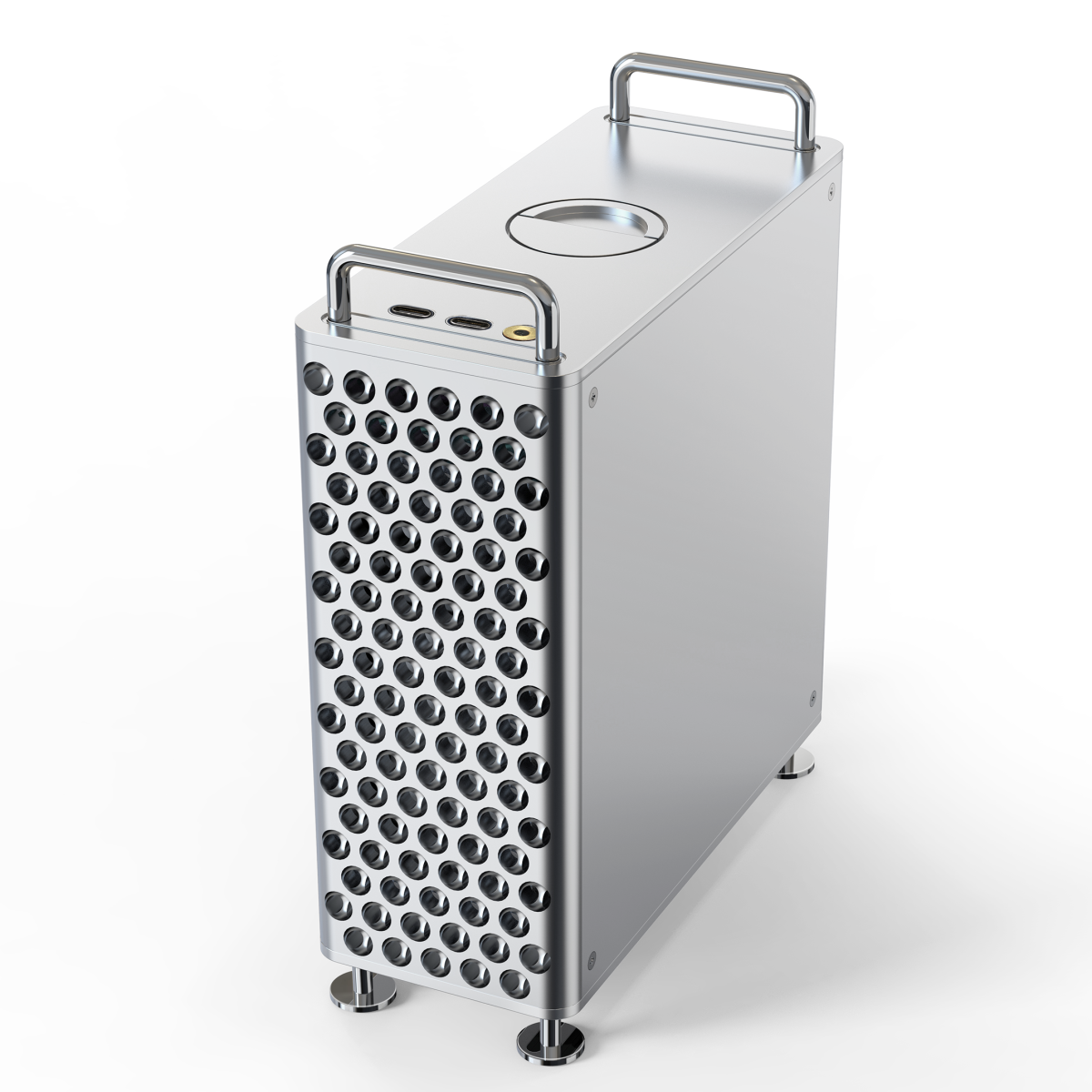 ZEERA MacForge Gen3 custodia per Mac mini: supporto in alluminio CNC, case in stile Mac Pro per Mac mini M4 Pro / M5