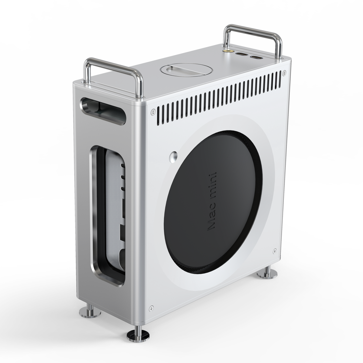 ZEERA MacForge Gen3 custodia per Mac mini: supporto in alluminio CNC, case in stile Mac Pro per Mac mini M4 Pro / M5