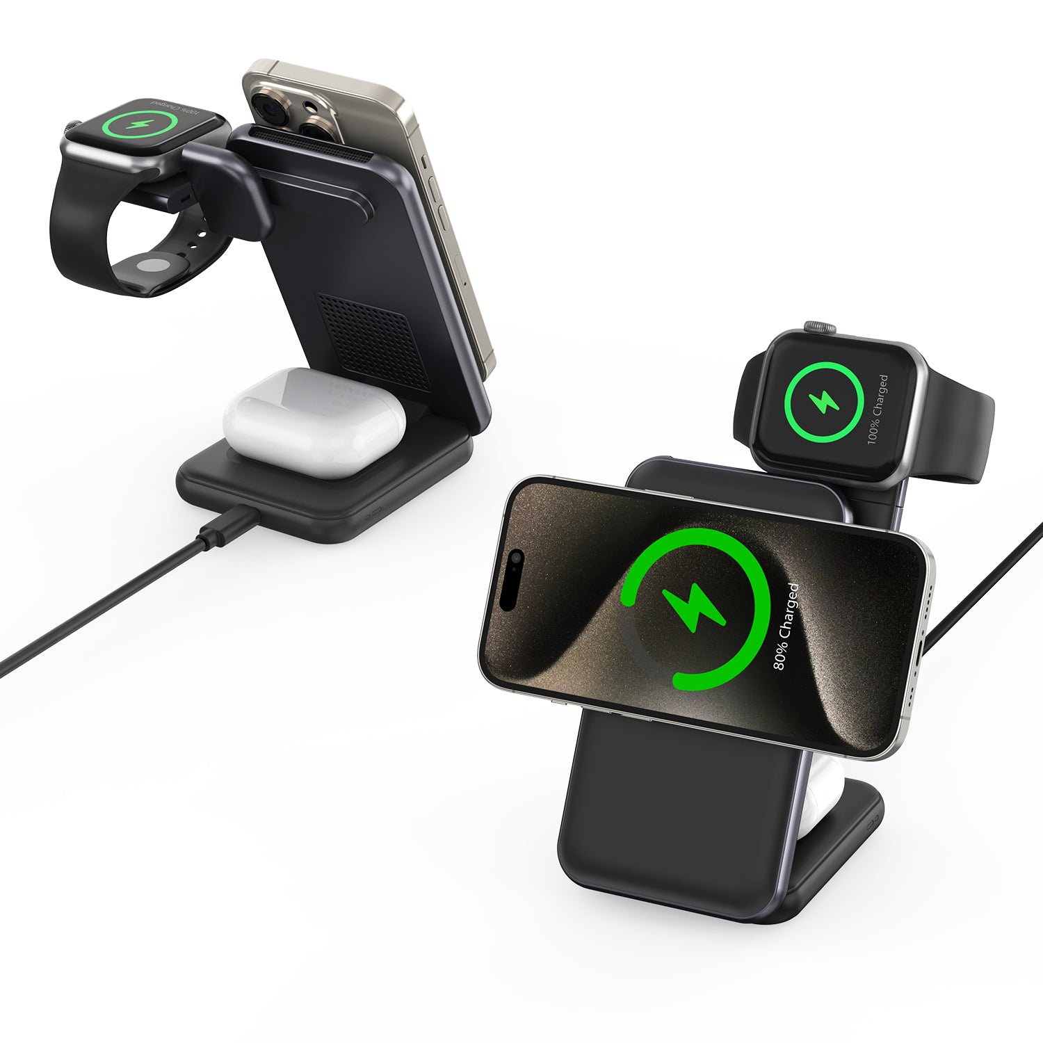 ZEERA MagTri Gen2 Qi2.2 Foldable MagSafe Charger: 25W Wireless Fast Charging, Active Cooling & Compact Travel Design