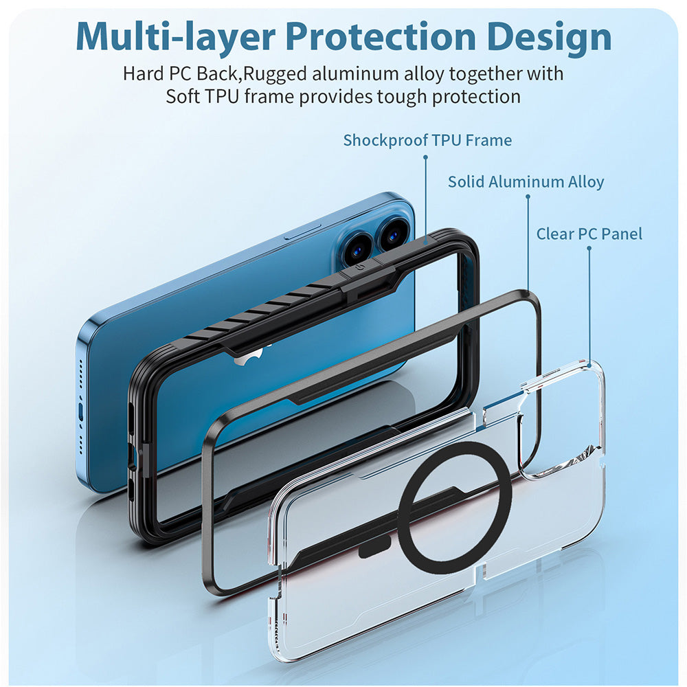 ZEERA 頑丈な MagSafe ケース (iPhone 15、15 Plus、15 Pro、15 Pro Max 用)