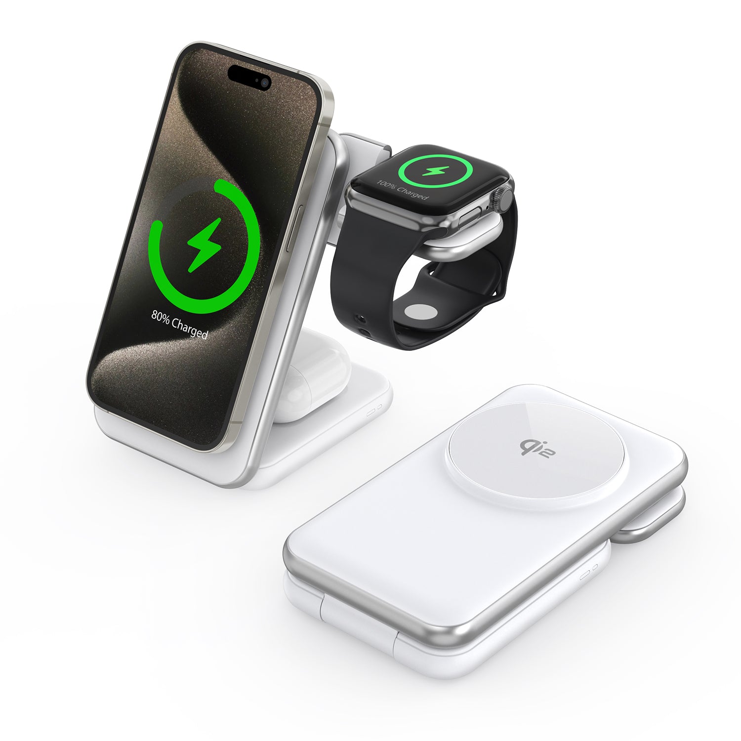 ZEERA MagTri Gen2 Qi2.2 Foldable MagSafe Charger: 25W Wireless Fast Charging, Active Cooling & Compact Travel Design