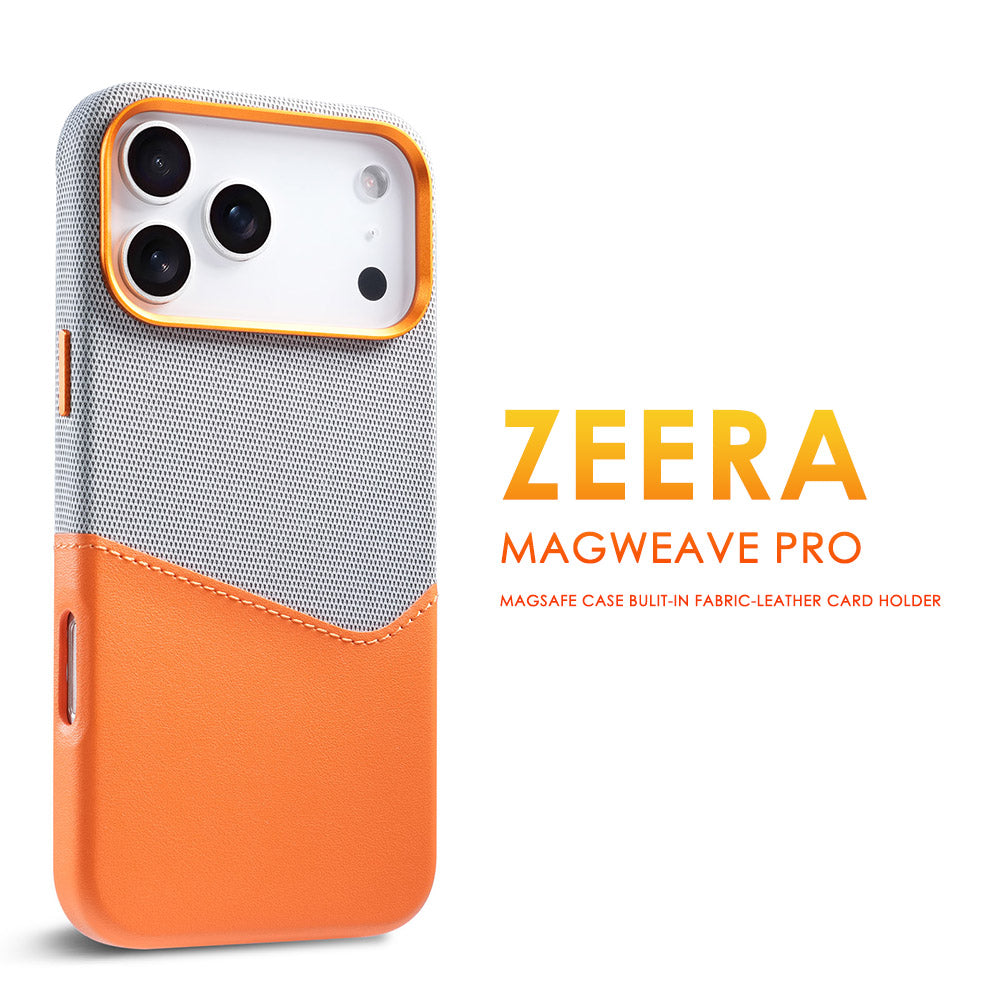 ZEERA MagWeave Pro : MagSafe Case with Built-In Card Holder for iPhone 17 Air, iPhone 17 Pro Max