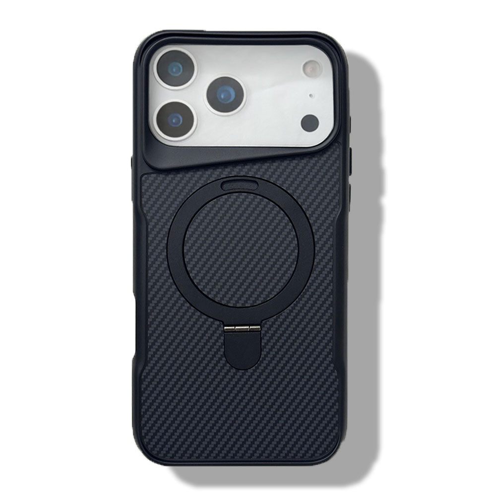 ZEERA MagDefender Pro: MagSafe Kickstand Case with Carbon Fiber Texture for iPhone 17 Air, iPhone 17 Pro Max