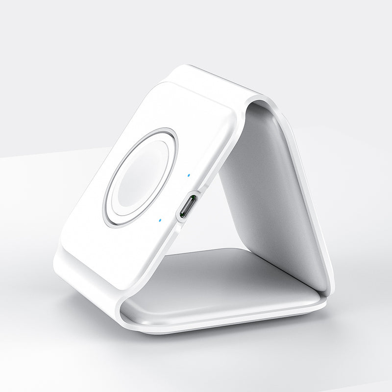 ZEERA MegFold: World's Most Portable 3-in-1 Foldable Travel MagSafe Wireless Charger for iPhone 15,Apple Watch & AirPods