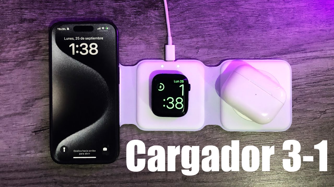 Cargador 3 en 1 para iPhone 15 Pro y iPhone 15 Pro Max zeera Wireless