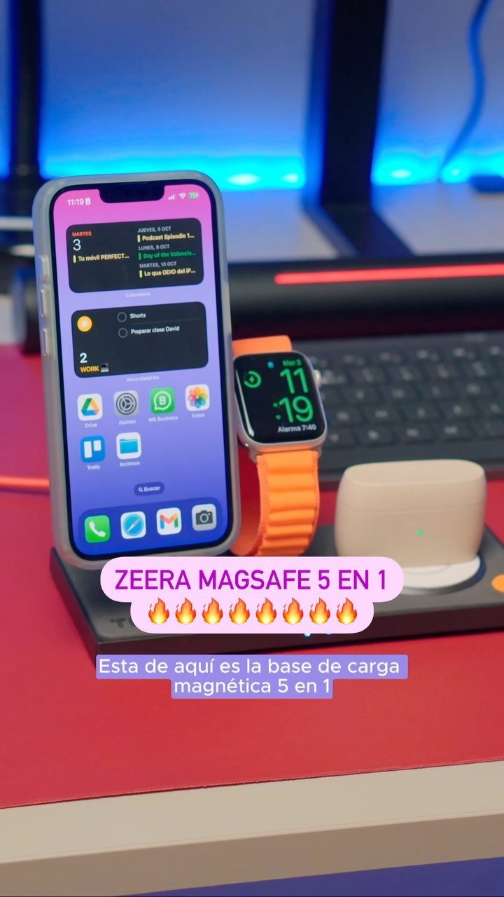 Brutal la base de carga de ZEERAWIRELESS para tu iPhone, AppleWatch y Airpods