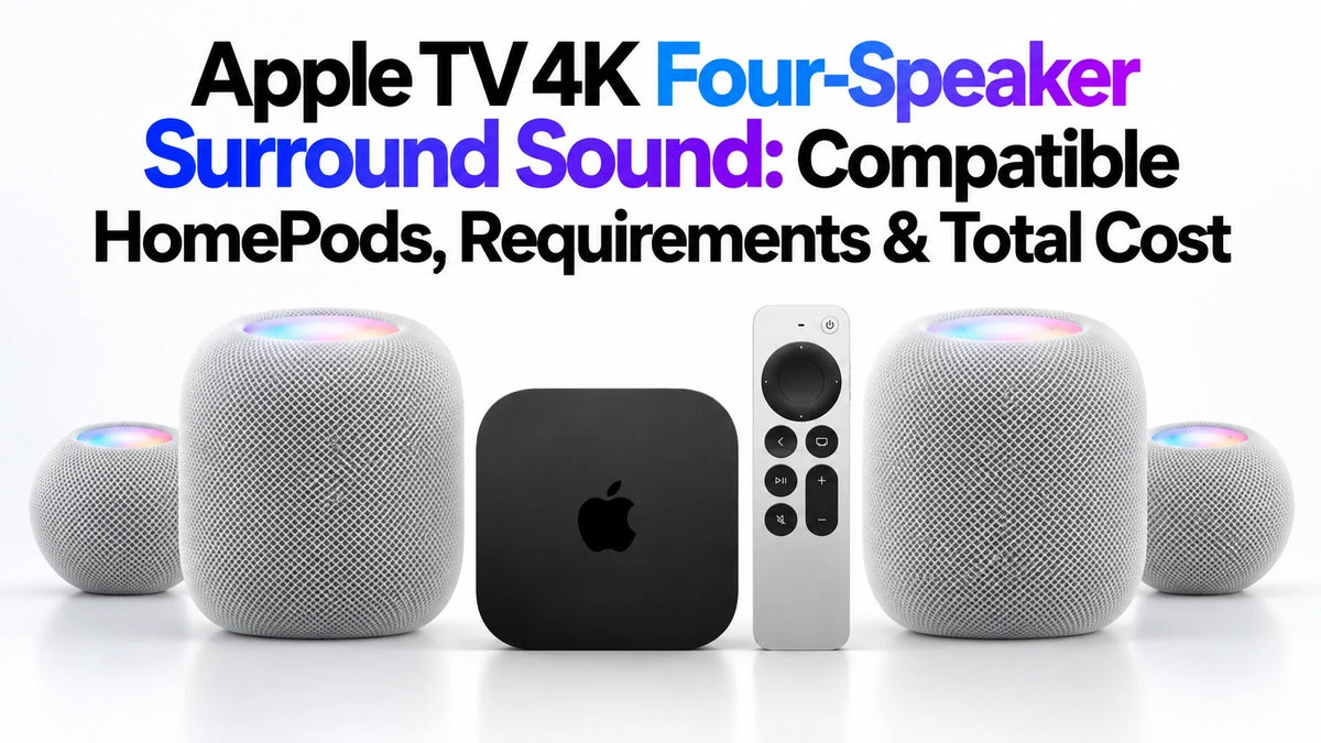 Apple TV 4K Four-Speaker Surround Sound: Compatible HomePods, Requirements & Total Cost