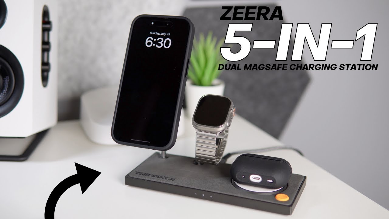 The Ultimate Charging Solution for APPLE Products ZEERA x THEVOXN 5-in-1 Dual MagSafe Charger Stand