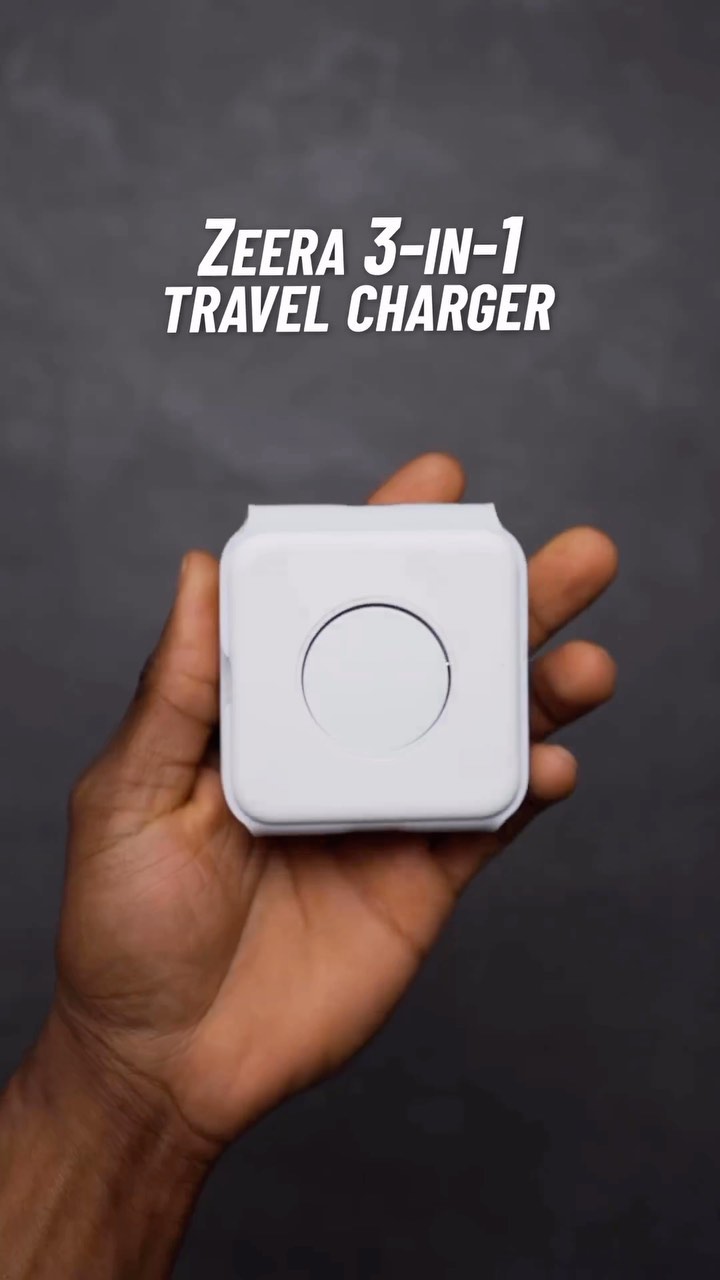 Travel Light, Charge Right with the Zeera 3-in-1 Foldable Travel MagSafe Wireless Charger ✈️🔋