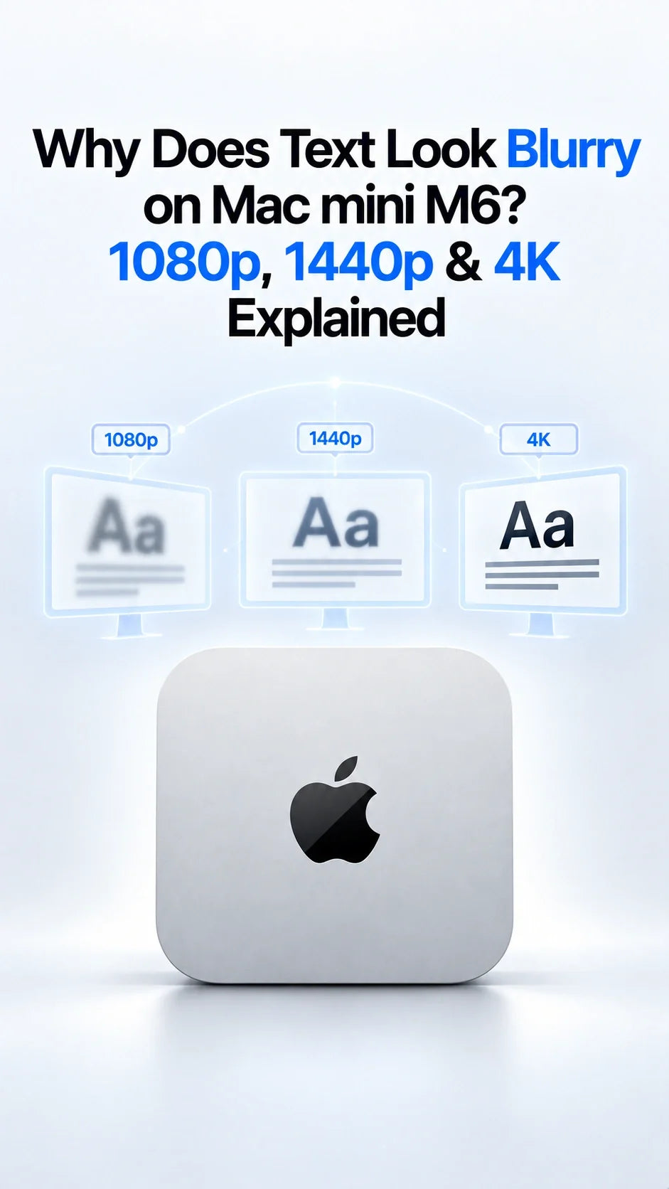 Why Does Text Look Blurry on Mac mini M6? 1080p, 1440p & 4K Explained 