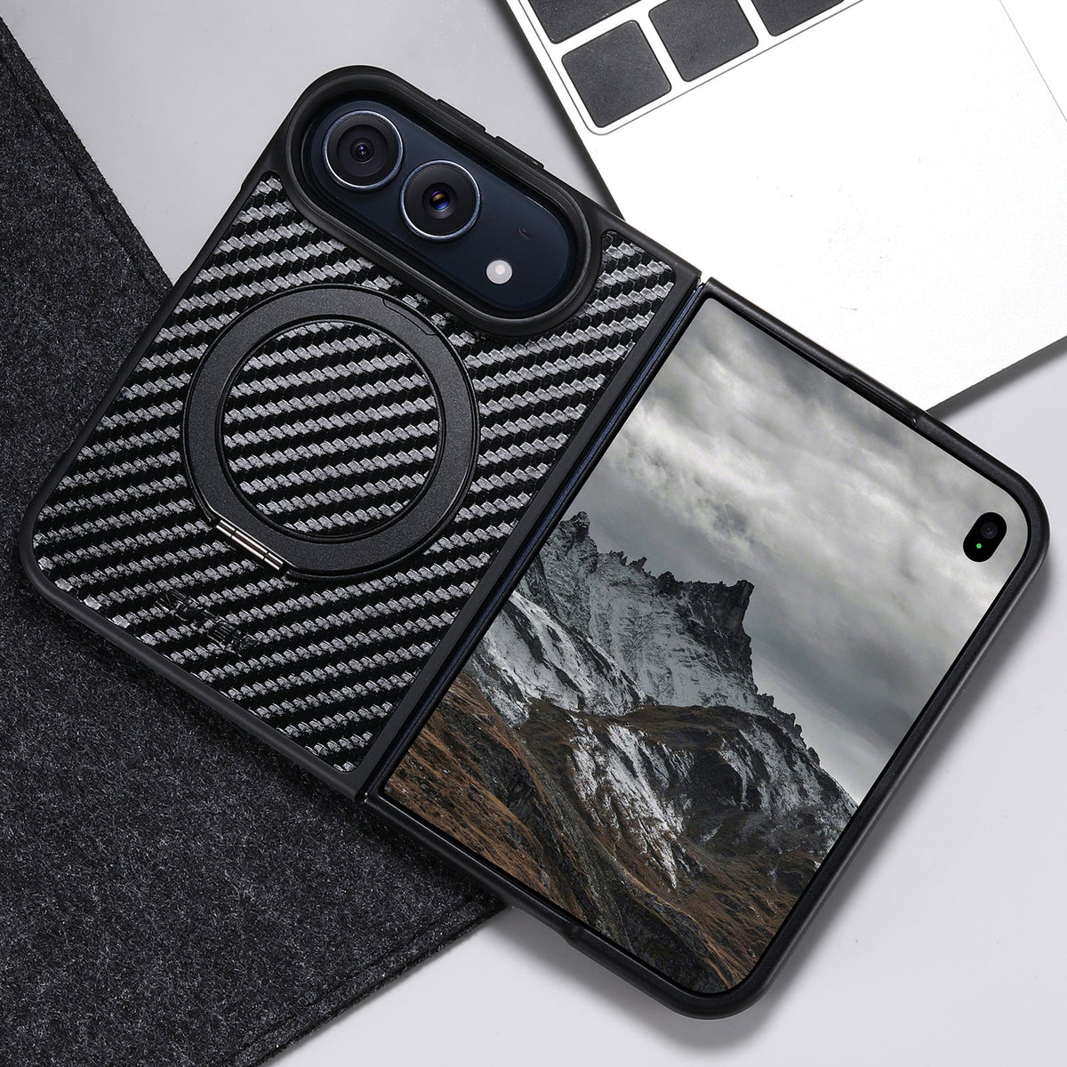 ZEERA FoldMatrix Pro: A Cool iPhone Duo Case with a Bold Weave Look