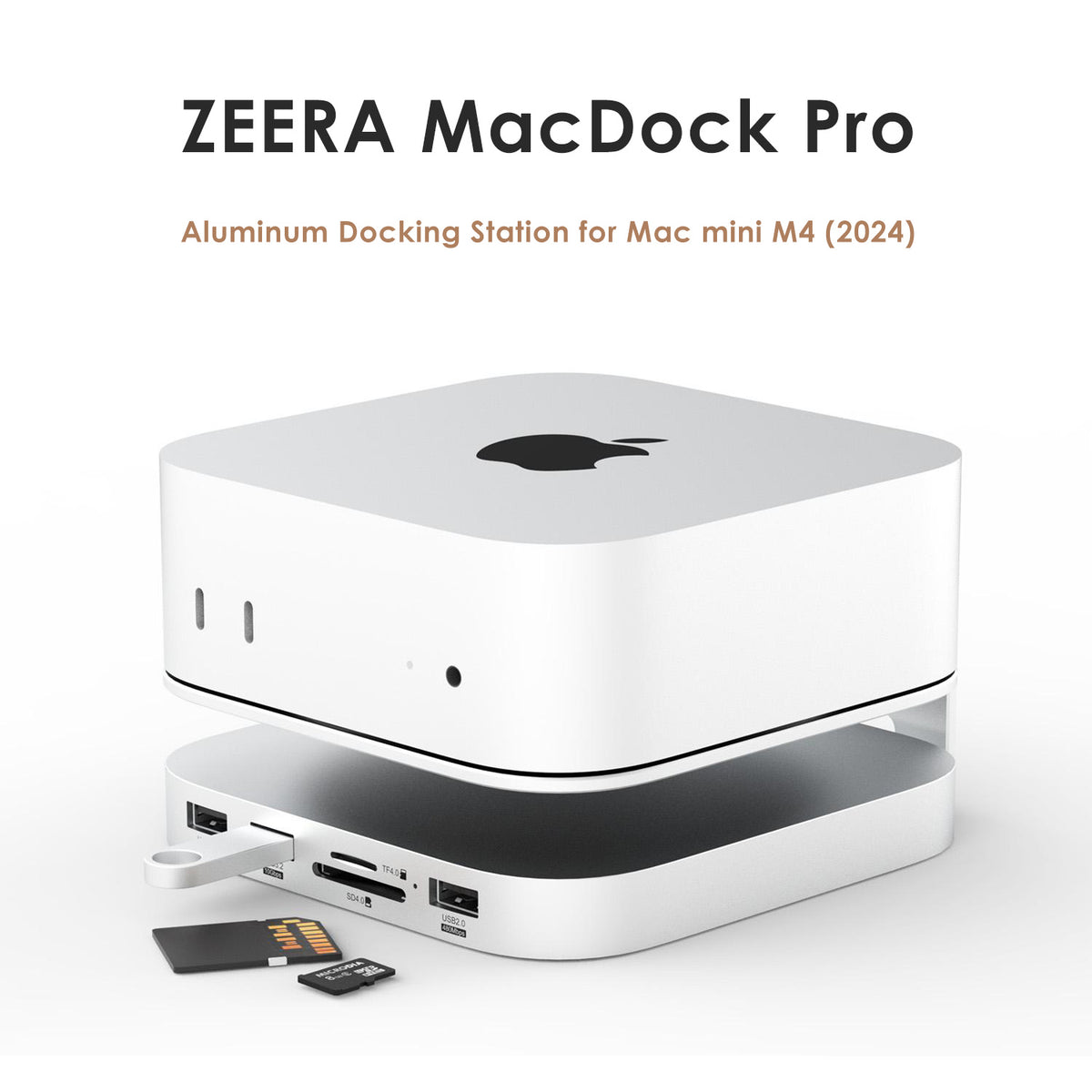 Zeera MacDock Pro: Aluminum USB 3.2 Docking Station with SD/TF Card Re
