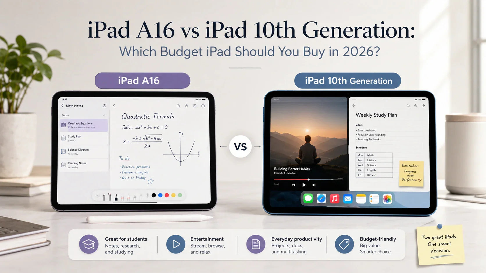 iPad A16 vs iPad 10th Generation: Which Budget iPad Should You Buy in 2026?