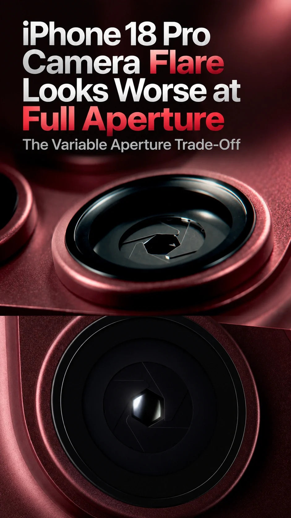 iPhone 18 Pro Camera Flare Looks Worse at Full Aperture — The Variable Aperture Trade-Off