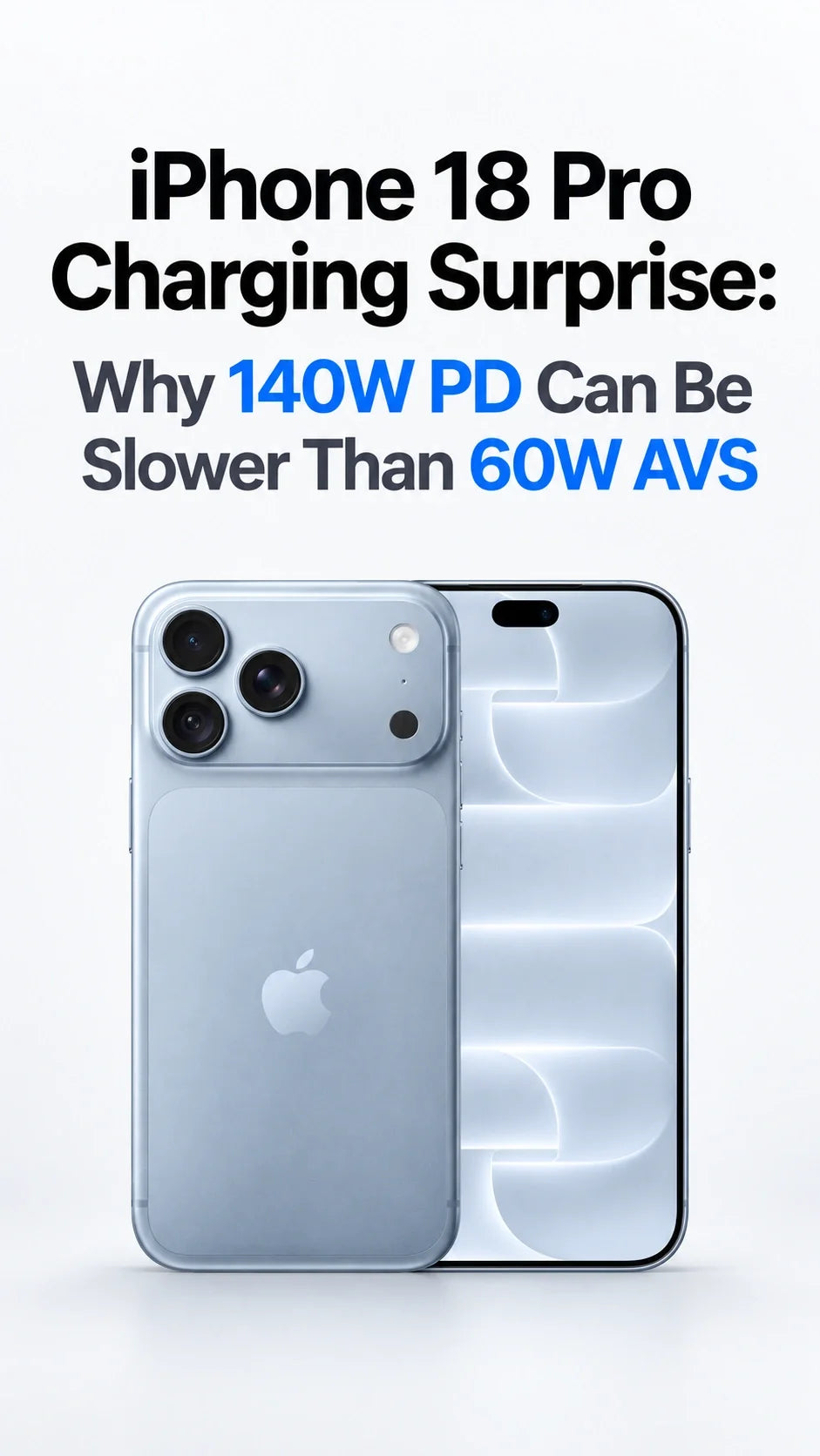 iPhone 18 Pro Charging Surprise: Why 140W PD Charger Can Be Slower Than 60W AVS