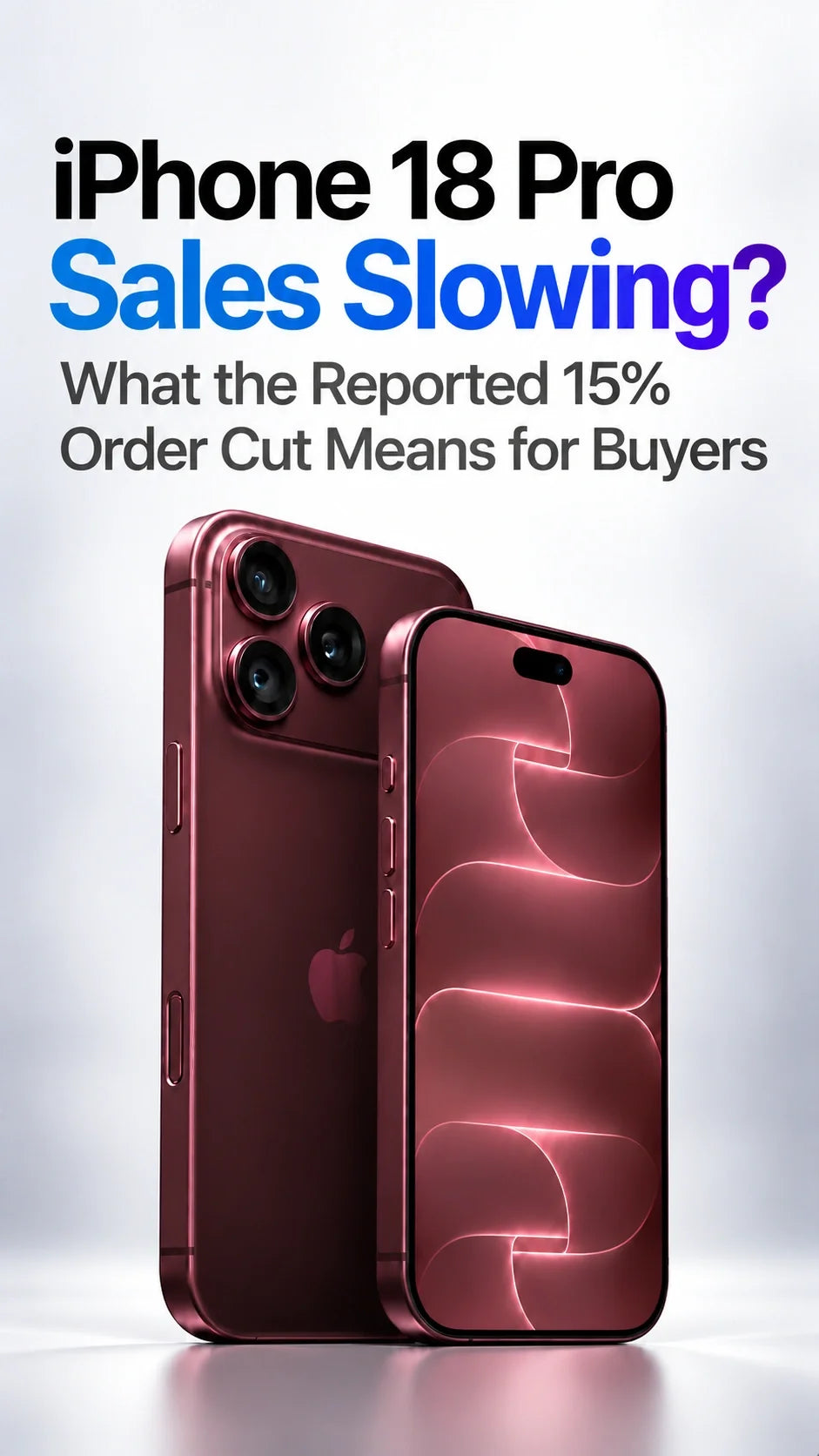 iPhone 18 Pro Sales Slowing? What the Reported 15% Order Cut Means for Buyers