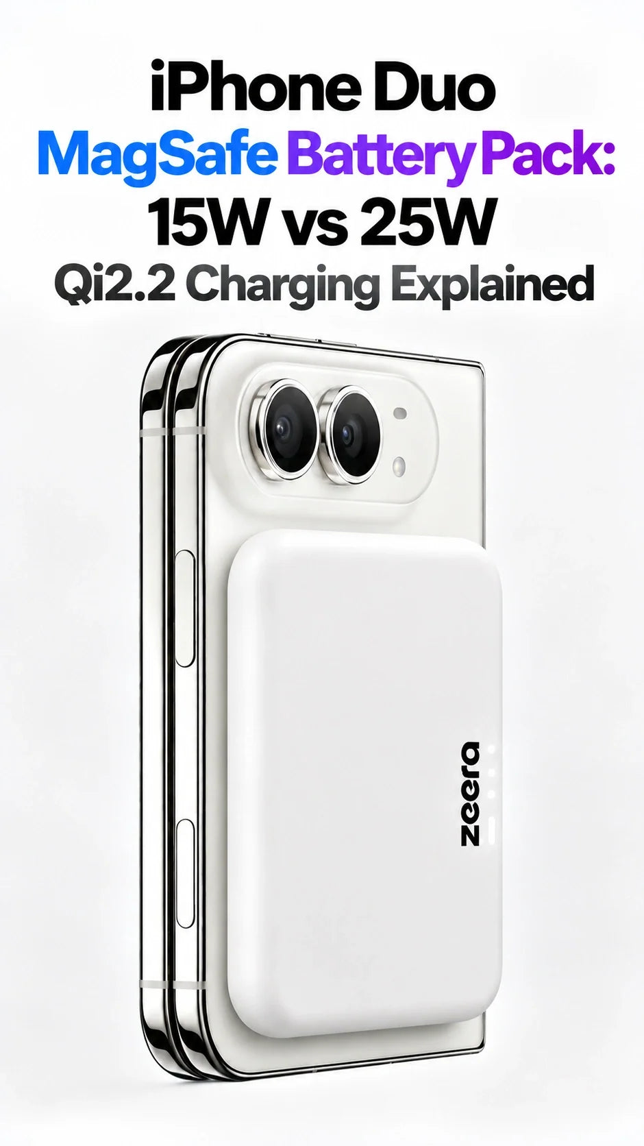 iPhone Duo MagSafe Battery Pack: 15W vs 25W Qi2.2 Charging Explained