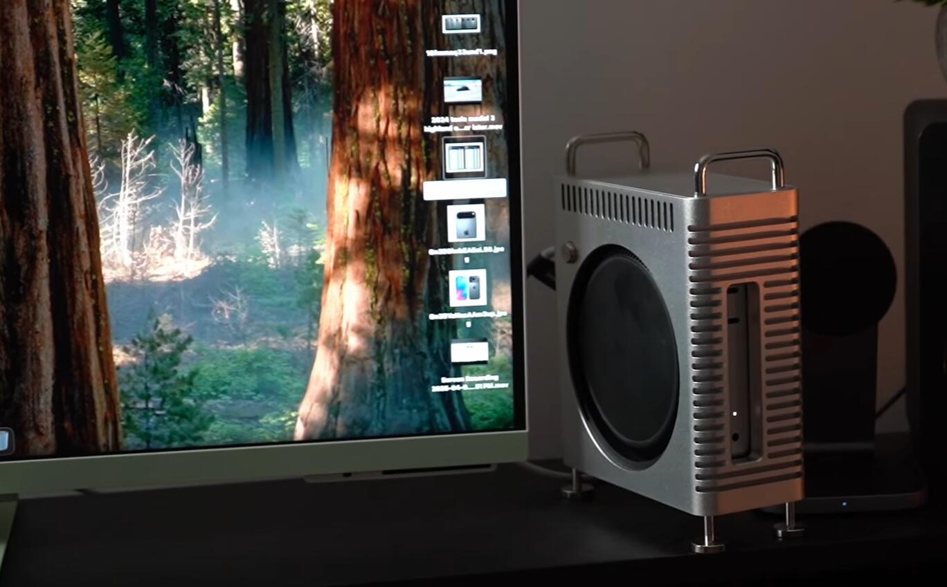 Supporto Sotto Scrivania Per Mac Mini M4/M4 Pro - In Alluminio Nero, Con Raffreddamento E Fissaggio A Vite