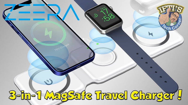 Best MagSafe Travel Charger? - Zeera MegFold 3-in-1 Foldable Travel Charger : REVIEW