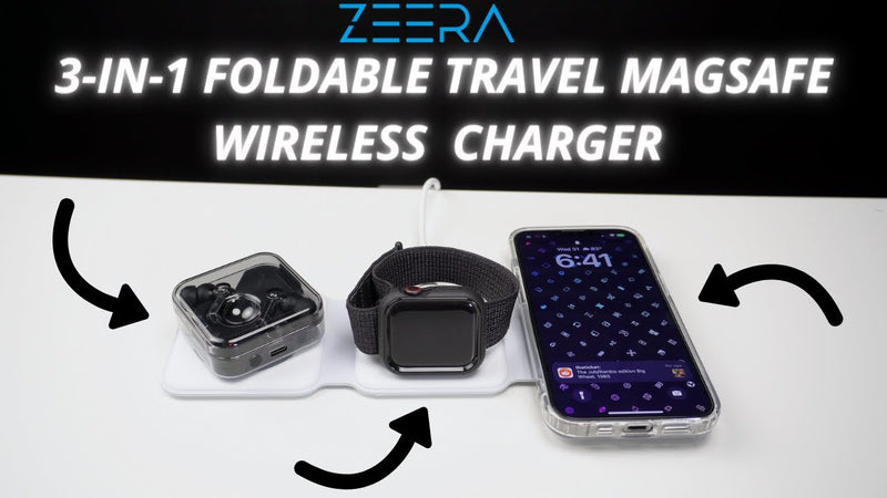 ZEERA MegFold - The Ultimate in Sleek, 3-IN-1 Travel Charger!