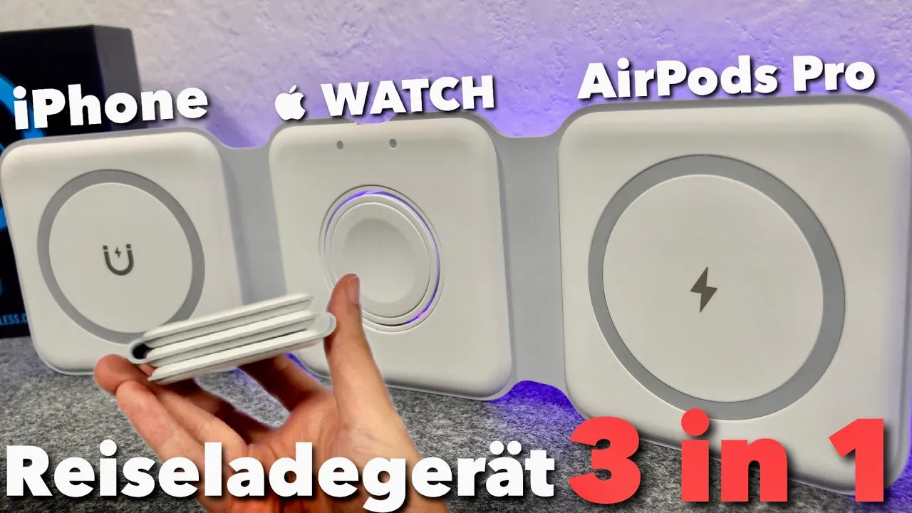 Kompaktes 3 in 1 Reiseladegerät für iPhone, Apple Watch & Airpods Pro im Test - Echt GUT ZEERA