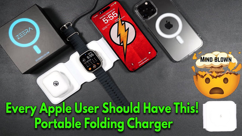 The Coolest Portable Charger for iPhone 14 pro max & Apple Watch Ultra - Zeera Megfold