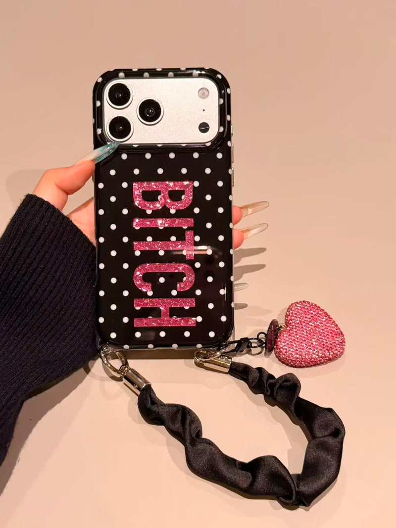 ZEERA Black White Polka case for iPhone 17 Pro and 18 Pro series