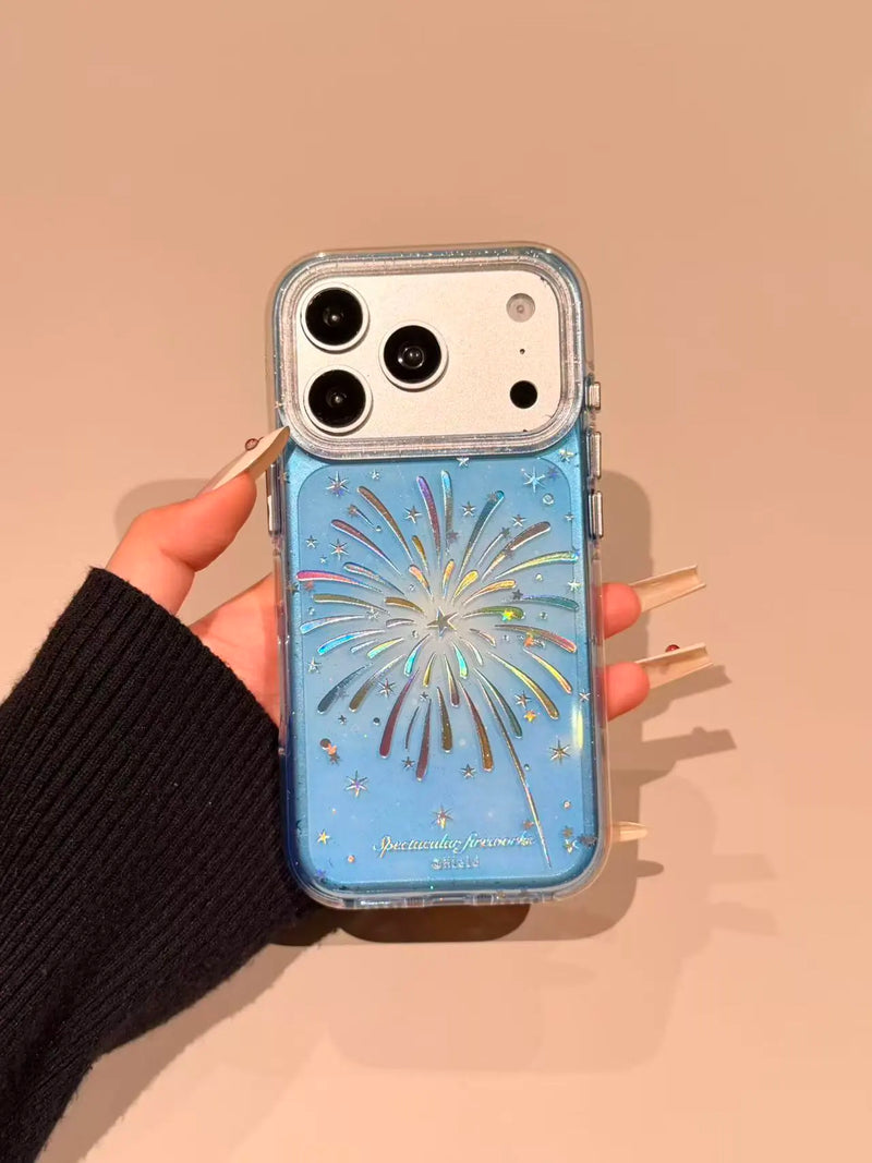 ZEERA Blue Fireworks case for iPhone 17 Pro and 18 Pro series