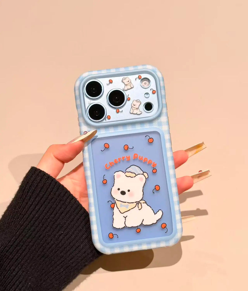 ZEERA Blue Plaid Westie case for iPhone 17 Pro and 18 Pro series