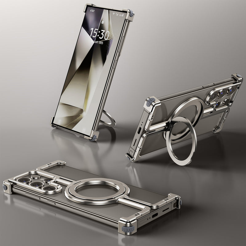 ZEERA Aluminum Alloy MagSafe Kickstand Cooling Case: Featuring a Futuristic Mechanical Aesthetic