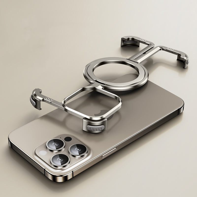 ZEERA Aluminum Alloy MagSafe Kickstand Cooling Case: Featuring a Futuristic Mechanical Aesthetic