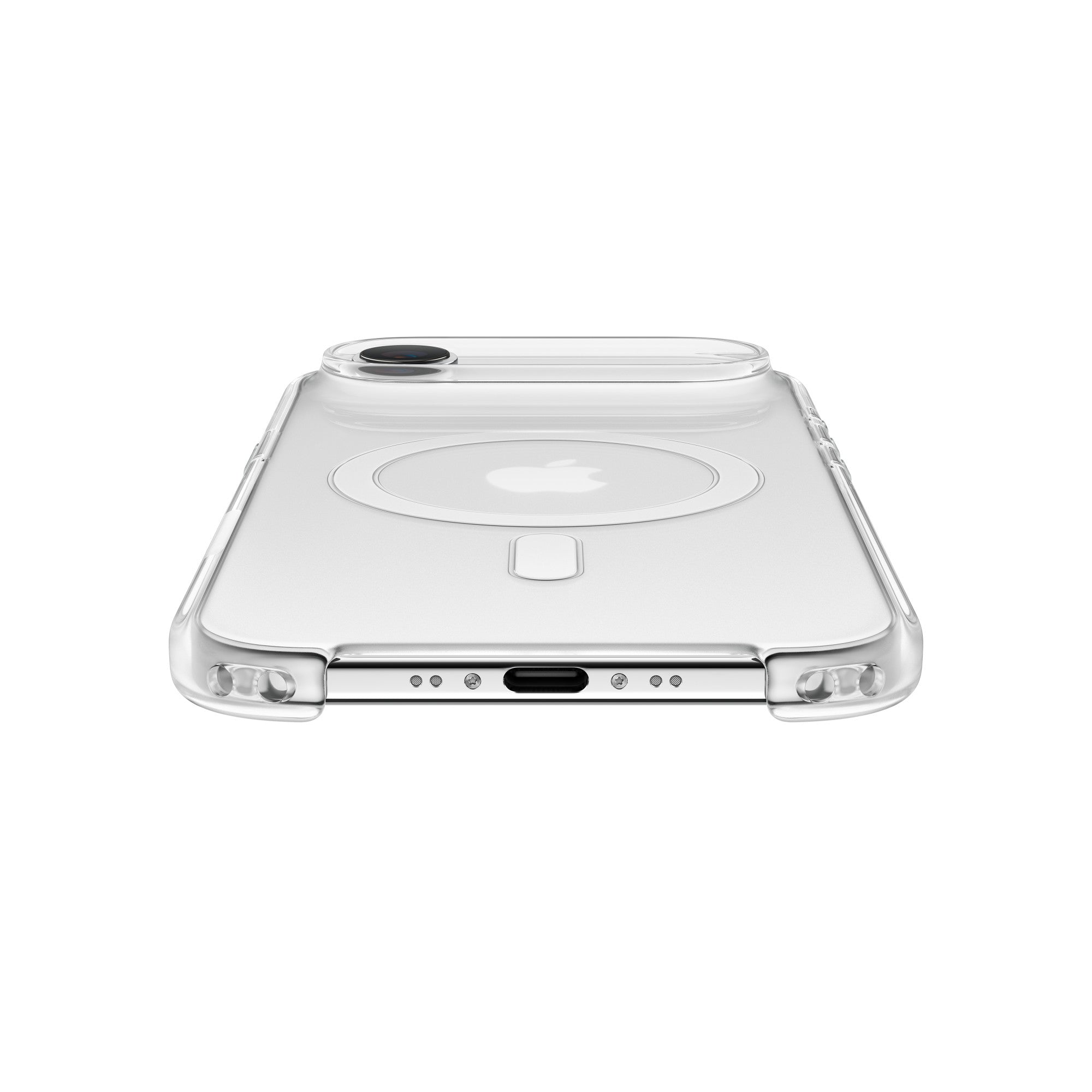 Ultra-thin clear iPhone case with MagSafe, anti-yellow coating