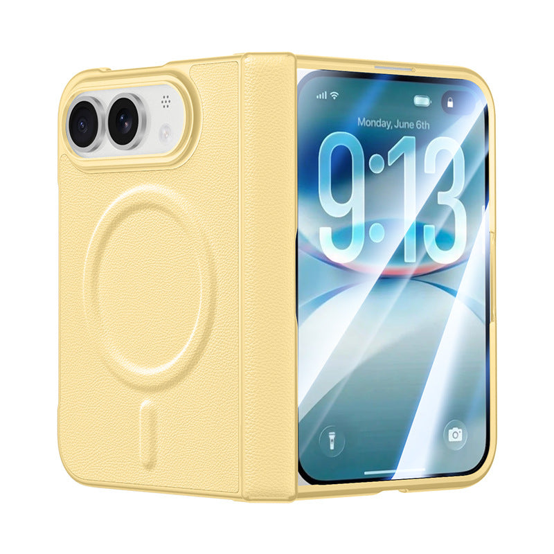 ZEERA ColorGuard Pro Case for iPhone Ultra: Vegan Leather MagSafe Case with Built-In Tempered Glass Screen Protector