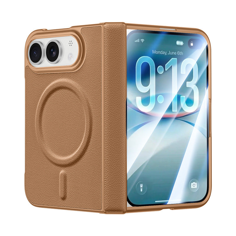 ZEERA ColorGuard Pro Case for iPhone Ultra: Vegan Leather MagSafe Case with Built-In Tempered Glass Screen Protector