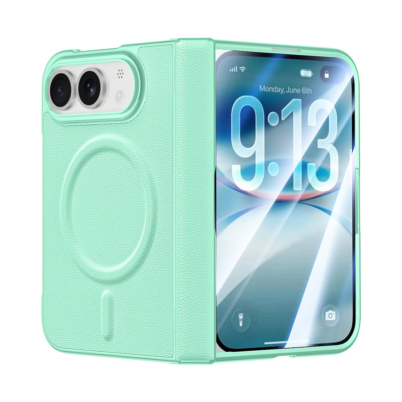 ZEERA ColorGuard Pro Case for iPhone Ultra: Vegan Leather MagSafe Case with Built-In Tempered Glass Screen Protector