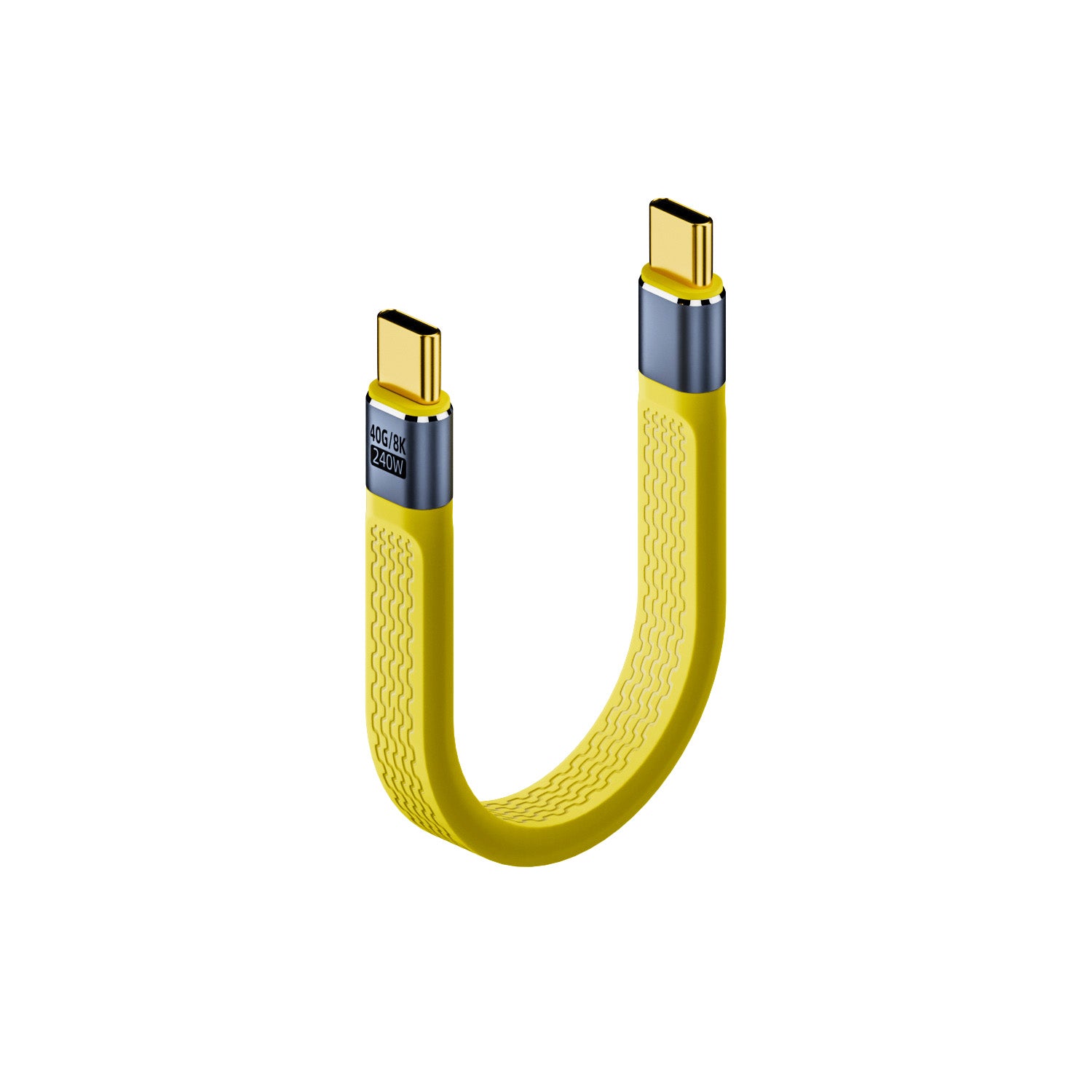 Cavo corto ZEERA FlexUSB Pro 240W USB-C | Display 8K, trasferimento 40 Gbps, USB4 a piena funzionalità, design piatto flessibile