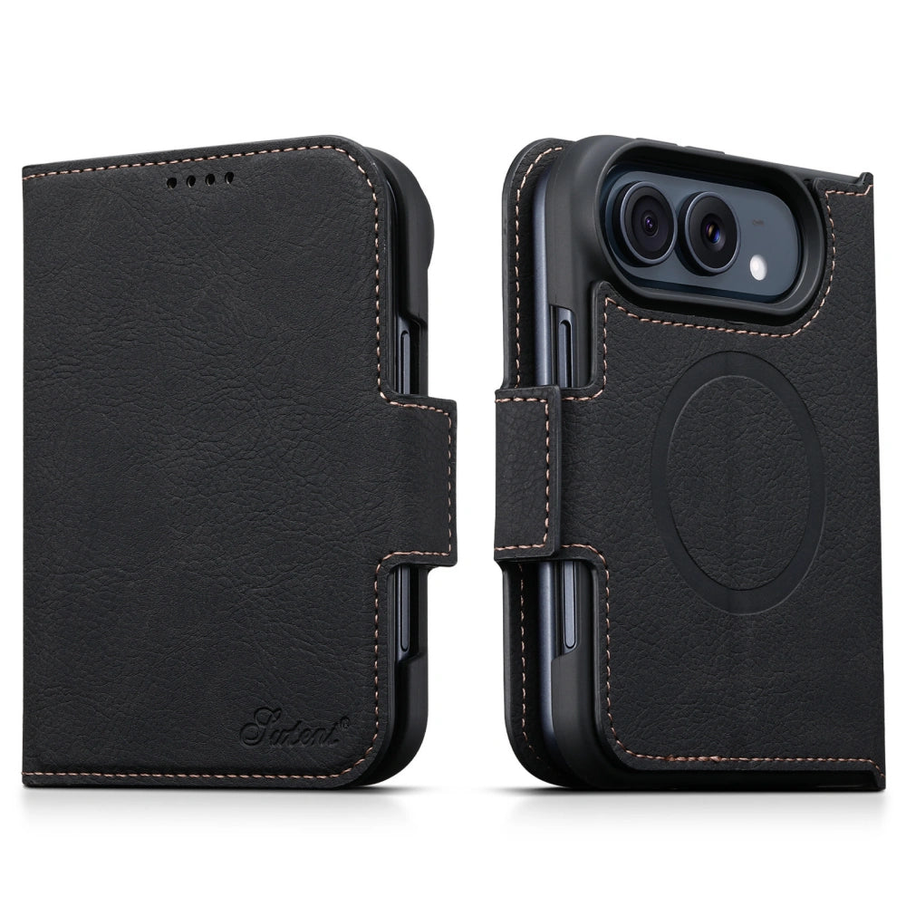 ZEERA FoldClasp Pro Case for iPhone Duo: MagSafe Leather Wallet Folio Case with Magnetic Closure & Landscape Kickstand