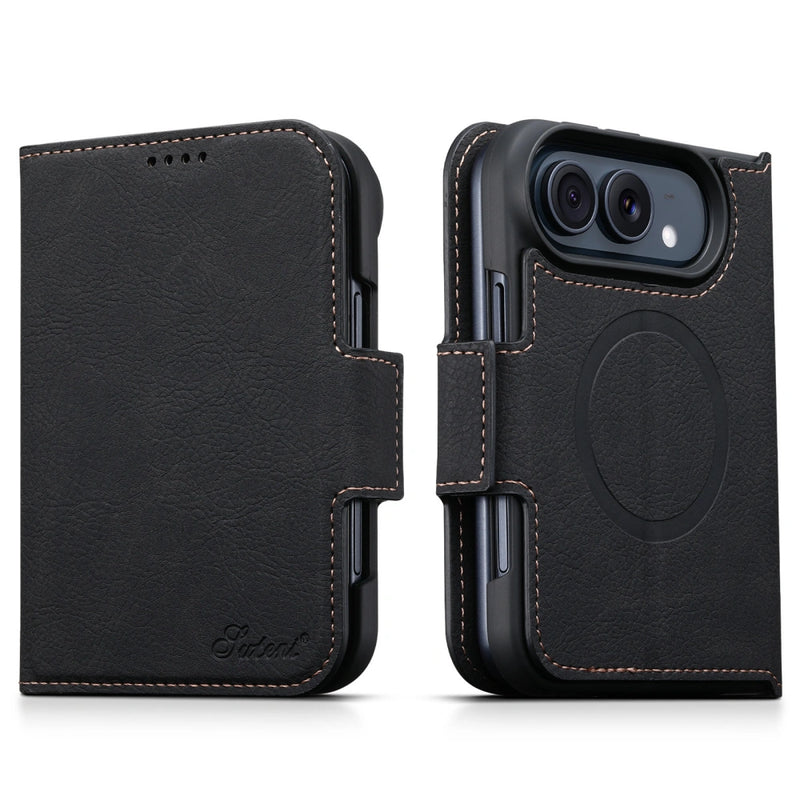 ZEERA FoldClasp Pro iPhone Duo 케이스 | MagSafe 가죽 스타일 지갑형 폴리오 케이스 | 제품 사진