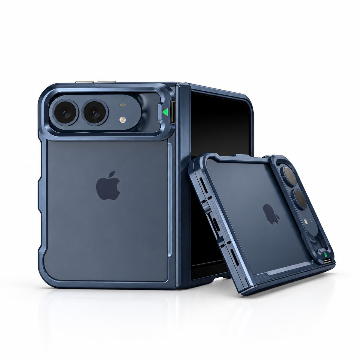 ZEERA FoldFrame Pro Case for iPhone Duo: Aluminum Bumper Case with Camera Kickstand & Magnetic Hinge Protection